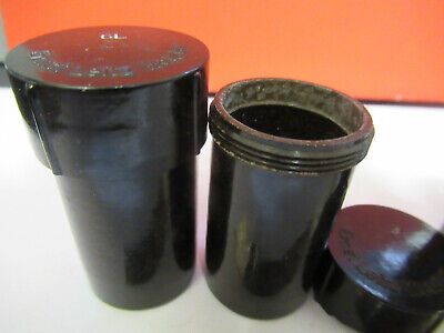 ANTIQUE LEITZ WETZLAR LOT PLASTIC CANISTERS MICROSCOPE PART AS PICTURED P8-A-108