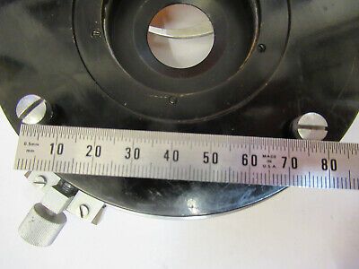 ANTIQUE ERNST LEITZ POL STAGE TABLE ROTABLE MICROSCOPE PART AS PICTURED &P5-A-68