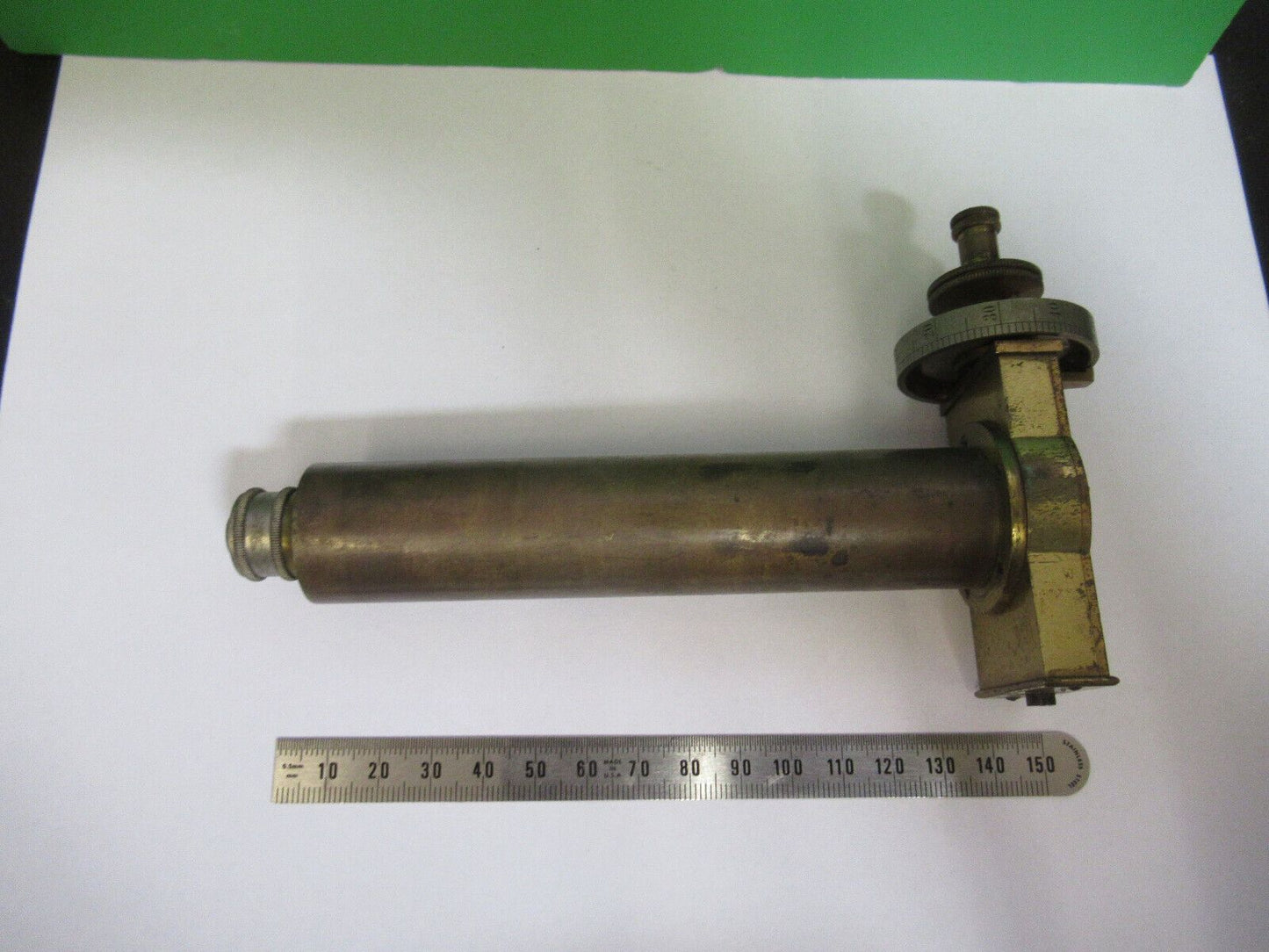 ANTIQUE BRASS TUBUS FRAME UNKNOWN COLLIMATOR SCOPE PART AS PICTURED Z6-A-07