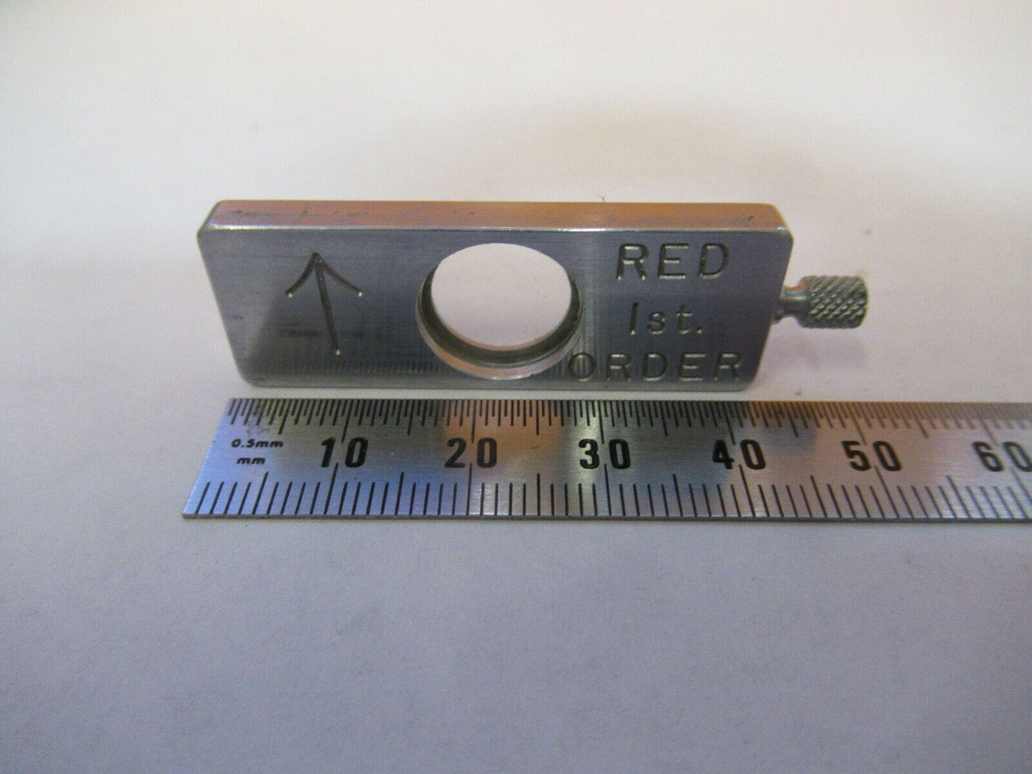 BAUSCH LOMB RED 1st ORDER SLIDE POL MICROSCOPE PART AS PICTURED #P4-B-72