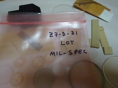 LOT OPTICS MIL SPEC LENS LENSES FILTER ETC AS IS &Z7-D-21