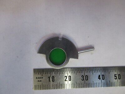 OPTICAL GLASS MOUNTED GREEN FILTER MICROSCOPE PART OPTICS AS PICTURED #93-A-37