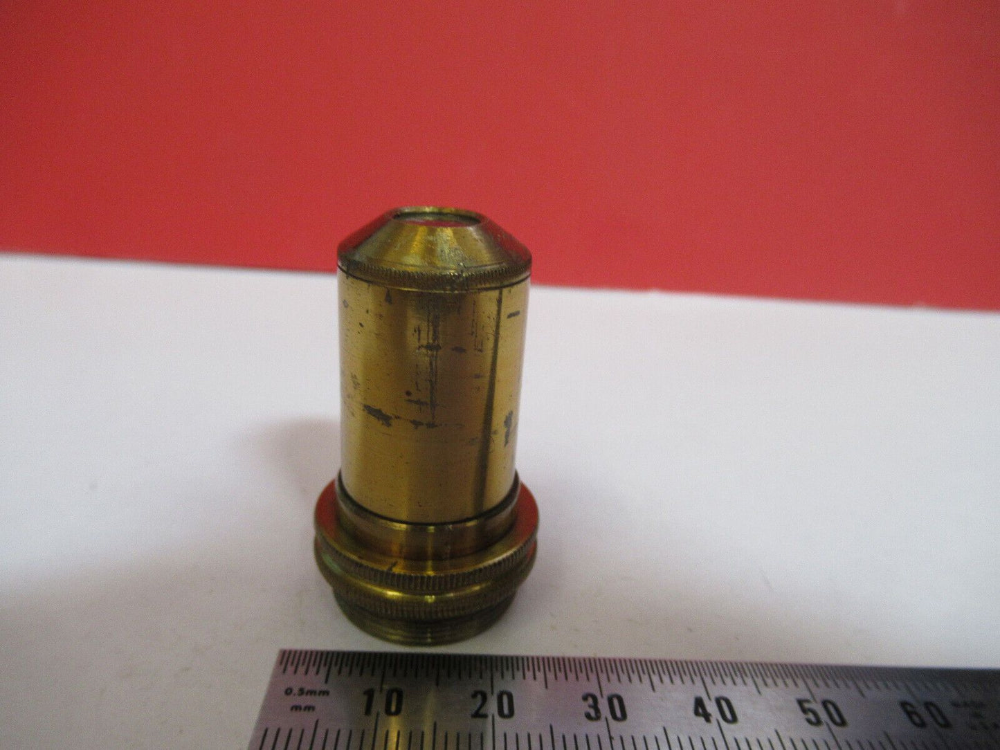 ANTIQUE  BRASS BECK LONDON OBJECTIVE LENS MICROSCOPE PART AS PICTURED G4-A-97