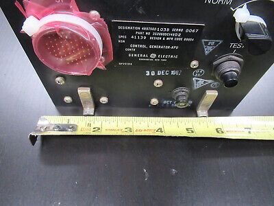 AIRCRAFT APU GE CONTROL GENERATOR PN 3S2060DC149D2   AS PICTURED &TB-2