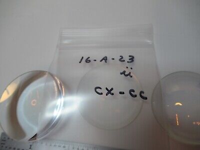 OPTICAL LOT 3 EA GLASS LENSES CX CC LASER OPTICS AS PICTURED &16-A-23