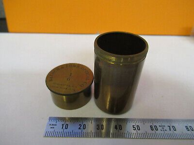 EMPTY BRASS BAUSCH LOMB CAN 1/6 OBJECTIVE MICROSCOPE PART AS PICTURED &A2-FT-75