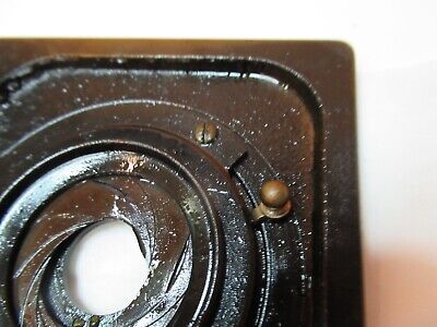 ANTIQUE BAUSCH LOMB BRASS STAGE 1890's MICROSCOPE PART AS PICTURED &17-A-66