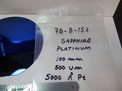 VERY NICE SAPPHIRE WAFER SINGLE CRYSTAL PLATINUM COATED AS PICTURED &7B-B-152