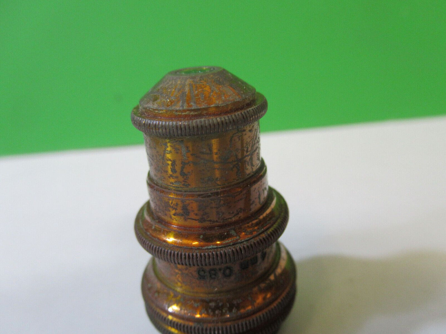 ANTIQUE BRASS BAUSCH LOMB  OBJECTIVE LENS MICROSCOPE PART AS PICTURED #22-A-56