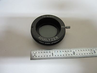 OPTICAL MICROSCOPE PART NIKON POLARIZER ANALYZER 20X OPTICS AS IS BIN#G4-42