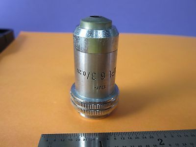 MICROSCOPE OPTICAL PART LEITZ WETZLAR GERMANY OBJECTIVE 6.3X OPTICS BIN#35-05