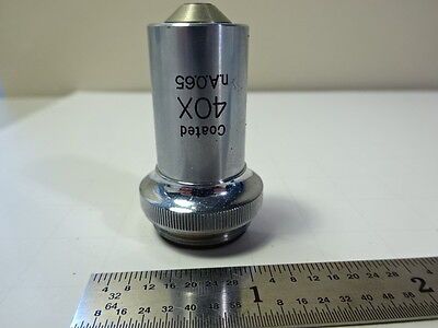 MICROSCOPE PART OBJECTIVE UNITRON 40X COATED OPTICS AS IS B#AE-72