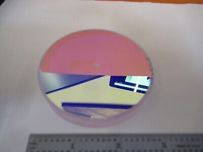 OPTICAL FLAT COATED 3" DIA HOLED FUSED SILICA LASER OPTICS AS PICTURED &16-A-04