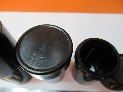 ANTIQUE LOT EMPTY OBJECTIVE CANS MICROSCOPE PART AS PICTURED #7B-B-118