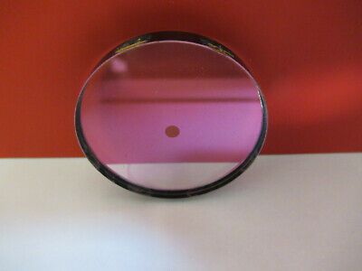 OPTICAL MIL SPEC COATED LENS hole in middle uncoated OPTICS AS PICTURED &B6-A-15