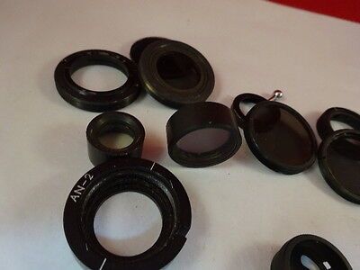 for parts MICROSCOPE PART LOT POLARIZERS POL MOUNTS ETC OPTICS AS IS B#AH-26