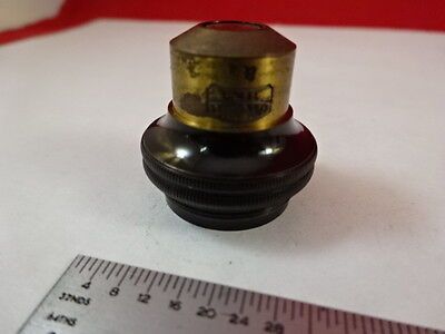 MICROSCOPE PART ANTIQUE BRASS OBJECTIVE CARL ZEISS JENA OPTICS AS IS N5-A-16