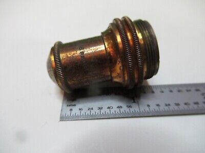 ANTIQUE BRASS BAUSCH LOMB OBJECTIVE 16mm MICROSCOPE PART AS PICTURED &17-A-26