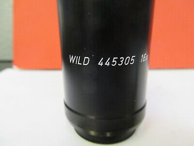 WILD HEERBRUGG 445305 LENS 15X CAMERA ADAPTER MICROSCOPE PART AS PIC &93-A-27