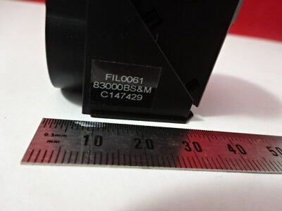 LEICA DMR FLUORESCENCE FILTER CUBE FIL0061 83000BS&M MICROSCOPE PART OPTIC 98-32