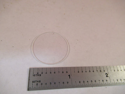 OPTICAL 1" DIAMETER GLASS BLANK UNKNOWN MAKER MICROSCOPE PART OPTICS &75-A-10