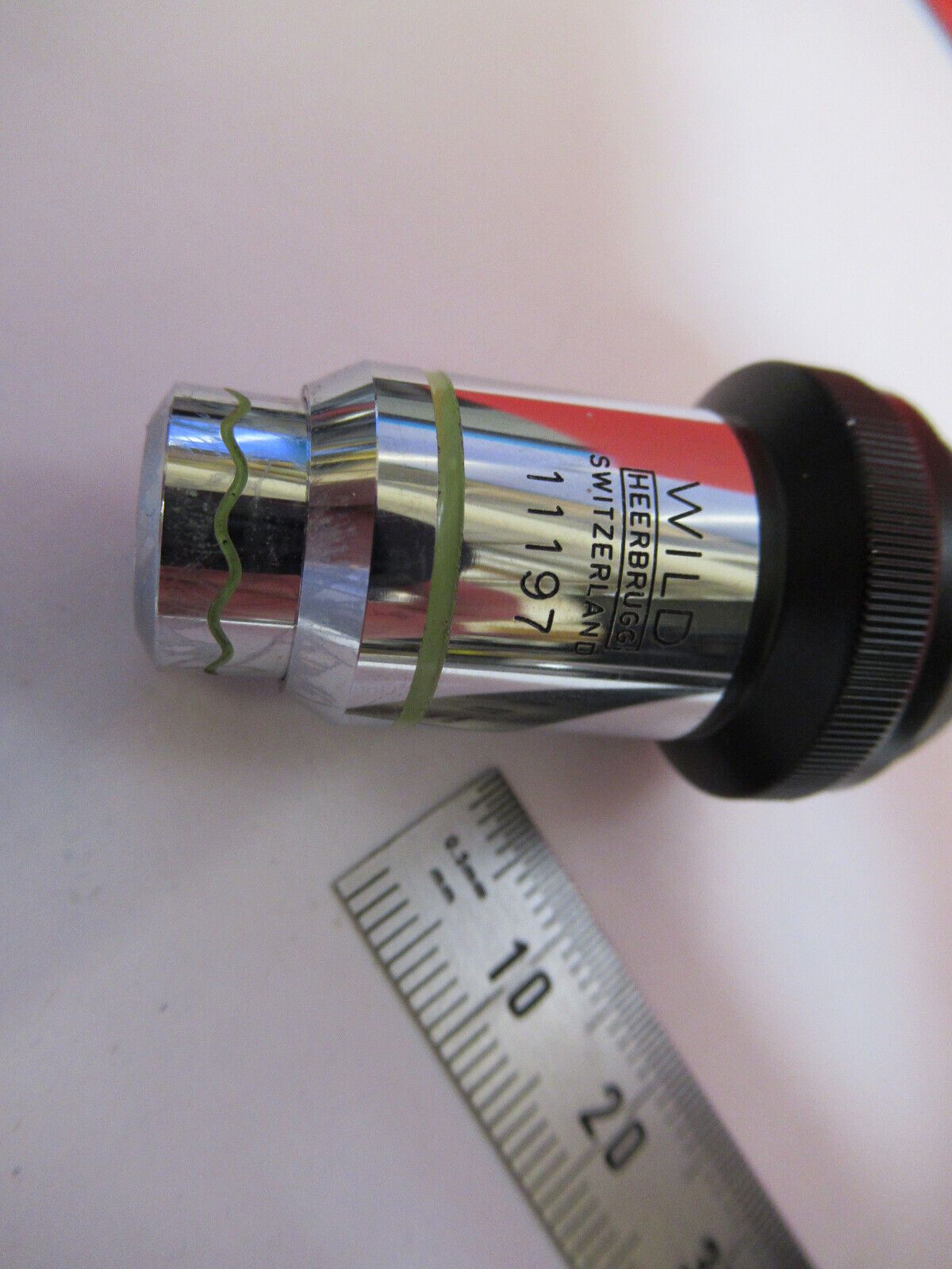 WILD SWISS OBJECTIVE PHASE 40X LENS PH FLUOTAR MICROSCOPE PART OPTICS Y6-B-34