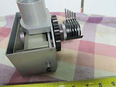 REICHERT AUSTRIA MICROSCOPE  PART LAMP HOUSING + IRIS + FILTERS OPTICS BIN#A6