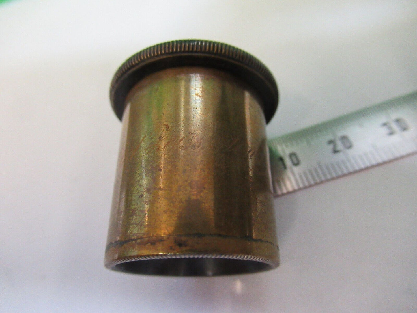 CARL ZEISS JENA ANTIQUE BRASS EYEPIECE MICROSCOPE PART AS PICTURED P2-B-76