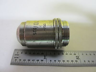 MICROSCOPE PART LEITZ OBJECTIVE 10X GERMANY OPTICS AS IS BIN#L5-97