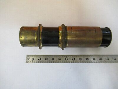 ANTIQUE BAUSCH LOMB  TUBUS BRASS MICROSCOPE PART OPTICS AS PICTURED &F9-A-62