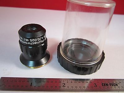 OPTICAL MICROSCOPE OBJECTIVE AUS JENA 1.25X INFINITY PLAN ACHRO OPTICS BIN#C6