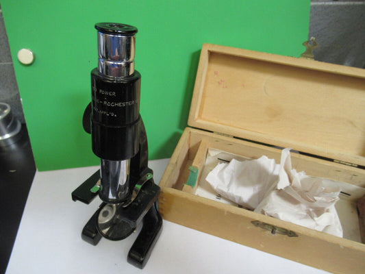 ANTIQUE RARE WOLLENSAK COLLECTABLE MINI MICROSCOPE OPTICAL AS PICTURED &H9-A-35