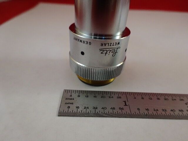 MICROSCOPE PART OBJECTIVE LEITZ GERMANY QUARTZ 32X OPTICS AS IS #F2-A-8