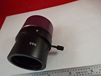 B&S  A PORT CAMERA ADAPTER MICROSCOPE OPTICS AS IS BIN#W4-G-15