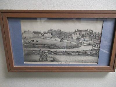 ANTIQUE ORIGINAL PRINT CHARLES BLILEY ERIE PENNSYLVANIA FARM HARBORCREEK  #LOB