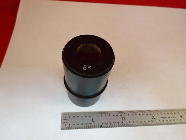 MICROSCOPE PART UNKNOWN MAKER 8X EYEPIECE OCULAR OPTICS  AS IS #X3-A-03