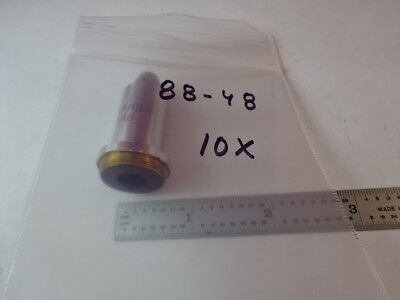 MICROSCOPE PART ZEISS GERMANY OBJECTIVE PH1 10X OPTICS AS IS #88-48