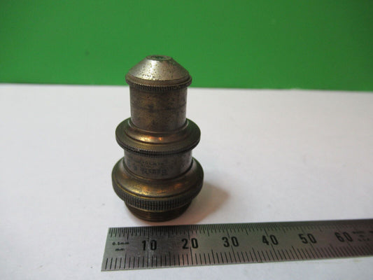 ANTIQUE BRASS BAUSCH LOMB 1/6 OBJECTIVE MICROSCOPE PART AS PICTURED &5-B-04