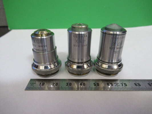 LOT OBJECTIVES LENSES BAUSCH LOMB MICROSCOPE PART AS PICTURED &S9-B-53