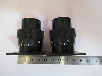 LEITZ WETZLAR BRASS OCULAR HOLDER PAIR MICROSCOPE PART AS PICTURED &P8-A-34