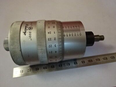 MITUTOYO HUGE MICROMETER SCREW POSITIONING MEASURE MICROSCOPE PART AS IS &99-06