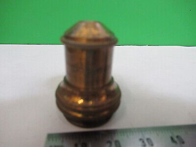 ANTIQUE BAUSCH LOMB BRASS 16mm OBJECTIVE MICROSCOPE PART AS PICTURED &Z1-A-29