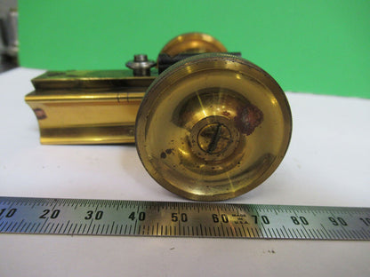 ANTIQUE MICROSCOPE PART LEITZ GERMANY BRASS GROSS STAGE  AS PICTURED &Z9-A-188