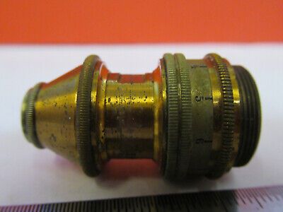 ANTIQUE BRASS SEIBERT GERMAN OBJECTIVE "VII" MICROSCOPE PART AS PICTURED F6-B-97