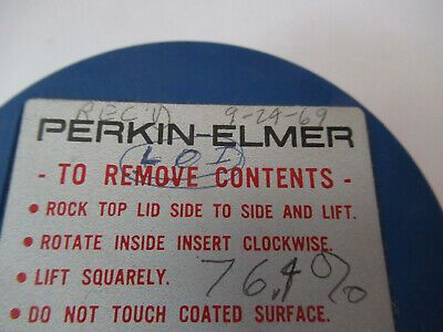 OPTICAL PERKIN ELMER COATED LENS PRO LASER OPTICS AS PICTURED &F2-A-68