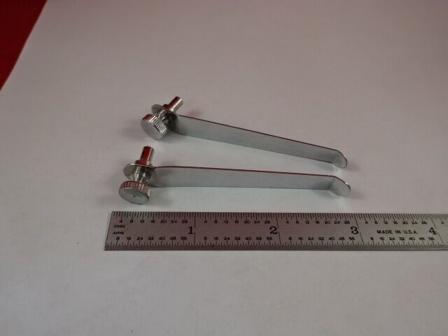 PAIR CLIPS for specimen TABLE MICROSCOPE PART &33-A-82