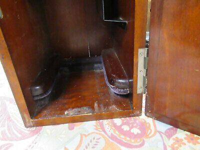 ANTIQUE BAUSCH LOMB EMPTY WOOD CABINET for MICROSCOPE AS PICTURED &TD-5b