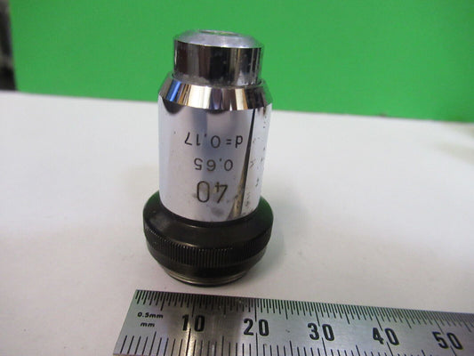 WILD HEERBRUGG  SWISS 40X OBJECTIVE MICROSCOPE PART OPTICS AS PICTURED &Z1-A-219