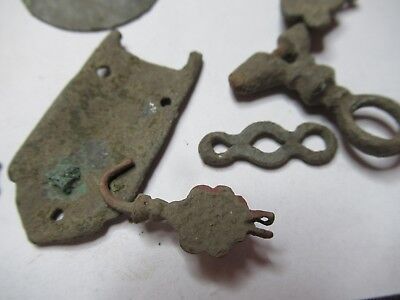 ANTIQUE BRASS BRONZE LOT MEDIEVAL ??? from EUROPE BOG FIND AS PICTURED &3-DT-13