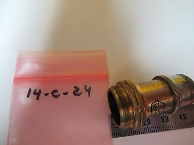 ANTIQUE OBJECTIVE BRASS LEITZ 6lg OPTICS MICROSCOPE PART AS PICTURED &14-C-24